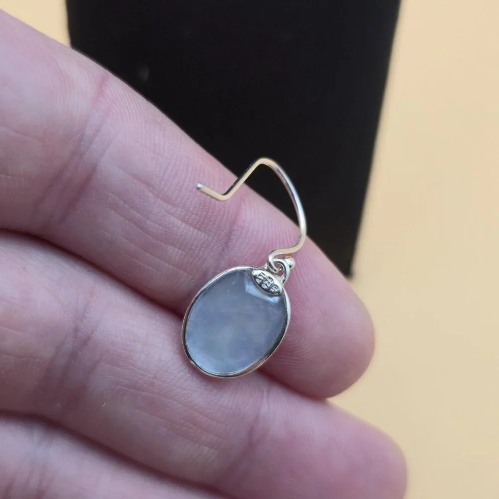 Sterling Silver Mother Of Pearl Tree Of Life Dangle Earrings A5837